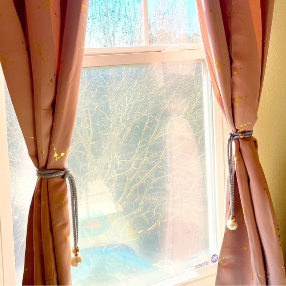 Other - NIP Artsy Curtain Ties with Gold Hardware and Pearl Detailing (Set of 2)